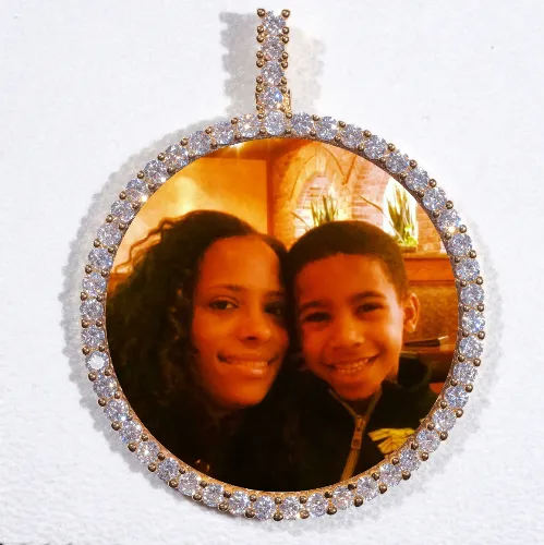 LARGE 3D CIRCLE CUSTOM PICTURE PENDANT sold by The GUU Shop