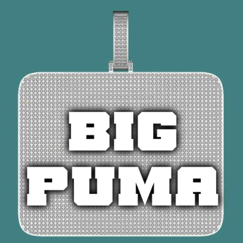 CUSTOM LETTER NECKLACE 3D BIG SQUARE sold by The GUU Shop