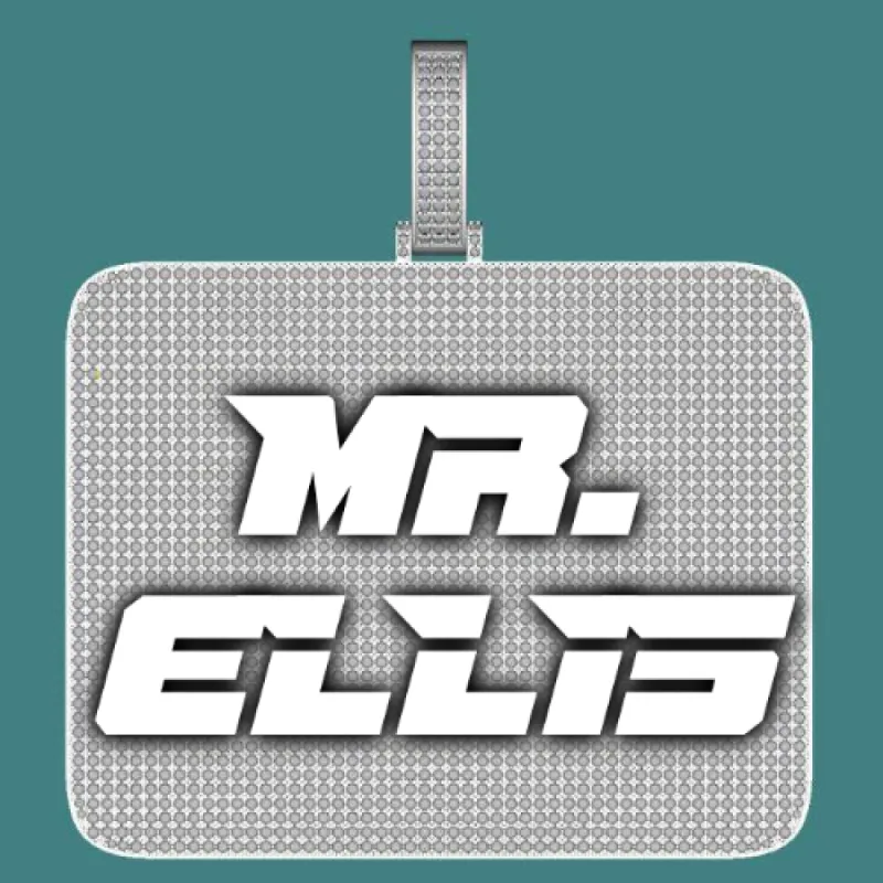 CUSTOM LETTER NECKLACE 3D BIG SQUARE sold by The GUU Shop