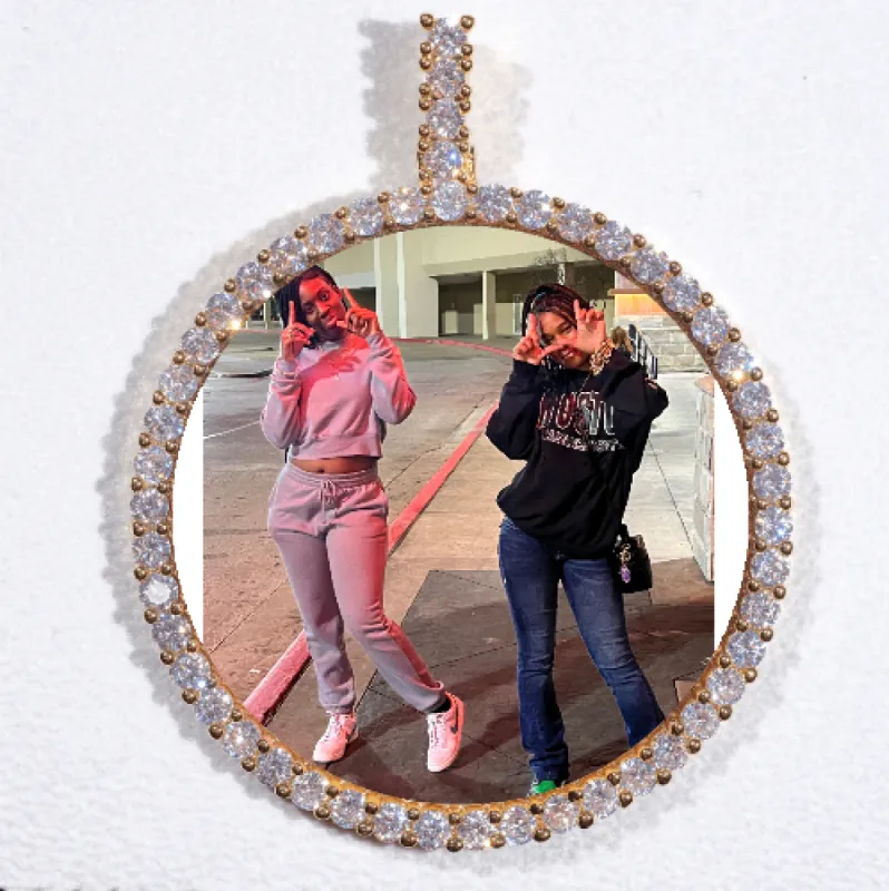 LARGE 3D CIRCLE CUSTOM PICTURE PENDANT sold by The GUU Shop