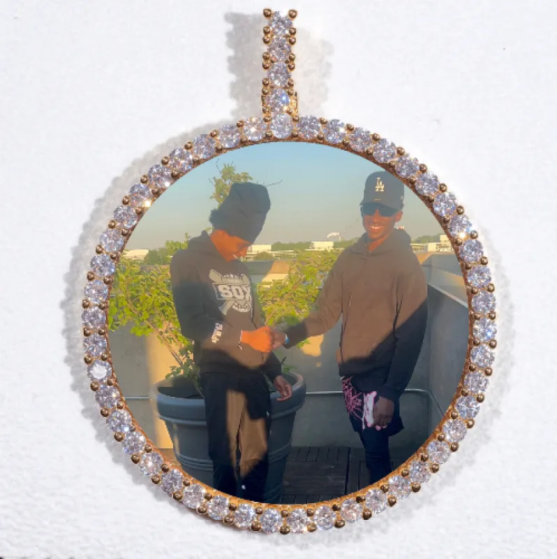 LARGE 3D CIRCLE CUSTOM PICTURE PENDANT sold by The GUU Shop