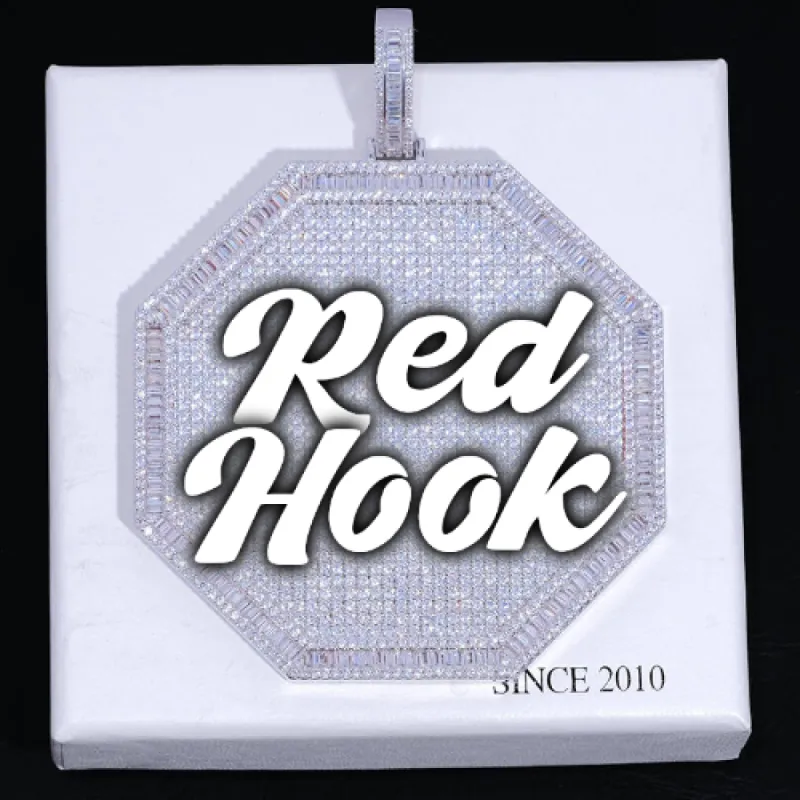 CUSTOM LETTER NECKLACE 3D BIG OCTAGON sold by The GUU Shop