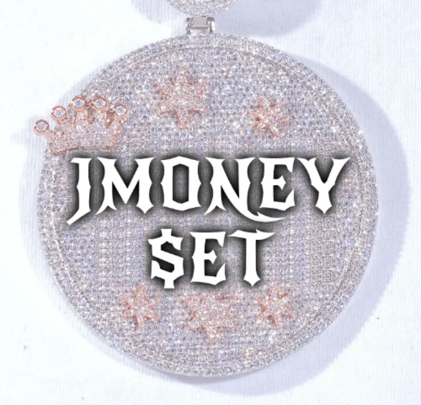 CUSTOM LETTER NECKLACE 3D BIG CROWN DISC sold by The GUU Shop