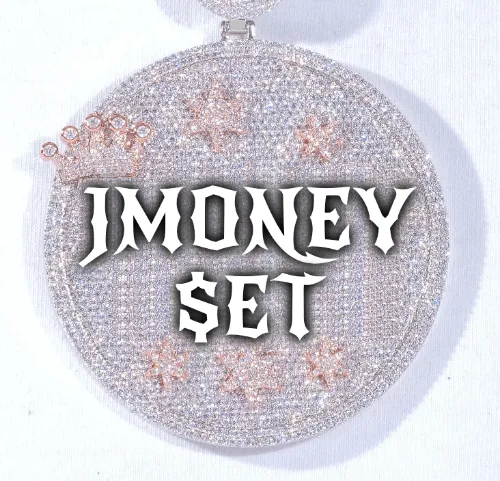 CUSTOM LETTER NECKLACE 3D BIG CROWN DISC sold by The GUU Shop