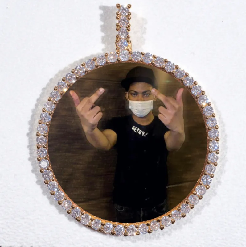 LARGE 3D CIRCLE CUSTOM PICTURE PENDANT made by The GUU Shop