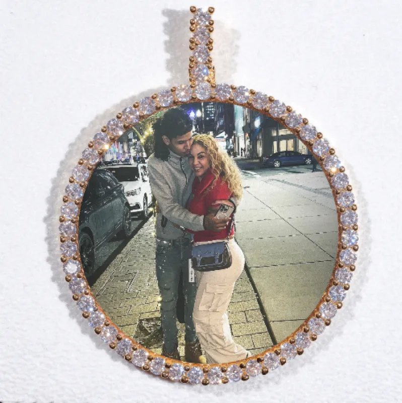 LARGE 3D CIRCLE CUSTOM PICTURE PENDANT sold by The GUU Shop