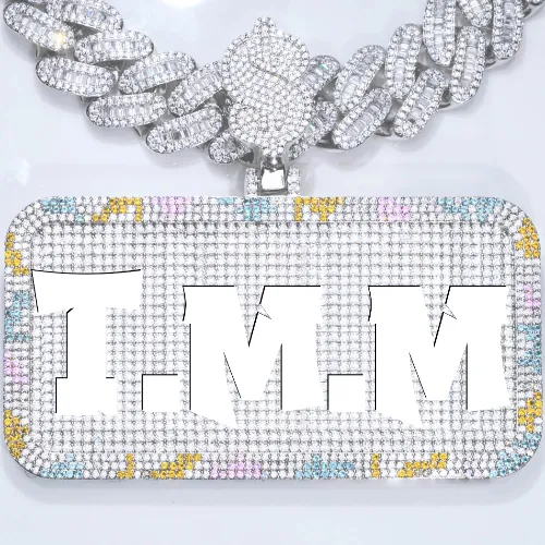 CUSTOM LETTER NECKLACE 3D COLORFUL SQUARE sold by The GUU Shop