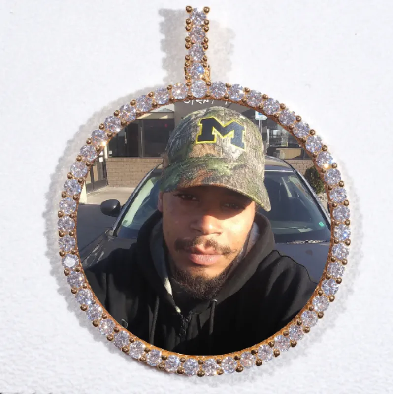 LARGE 3D CIRCLE CUSTOM PICTURE PENDANT sold by The GUU Shop