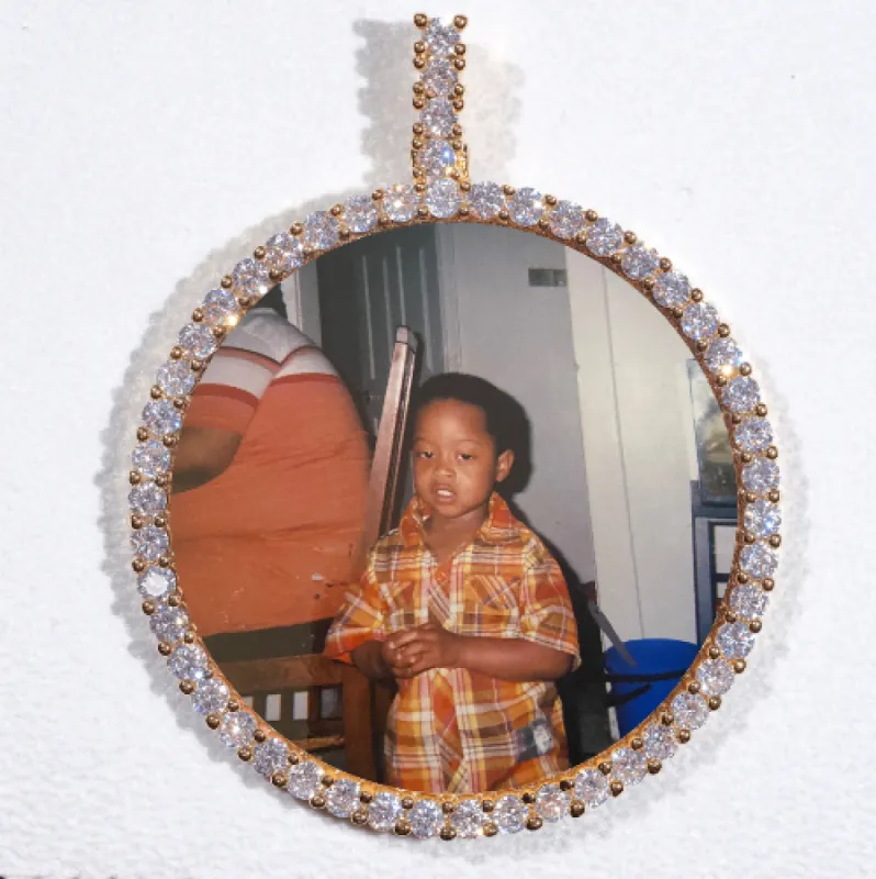 LARGE 3D CIRCLE CUSTOM PICTURE PENDANT sold by The GUU Shop