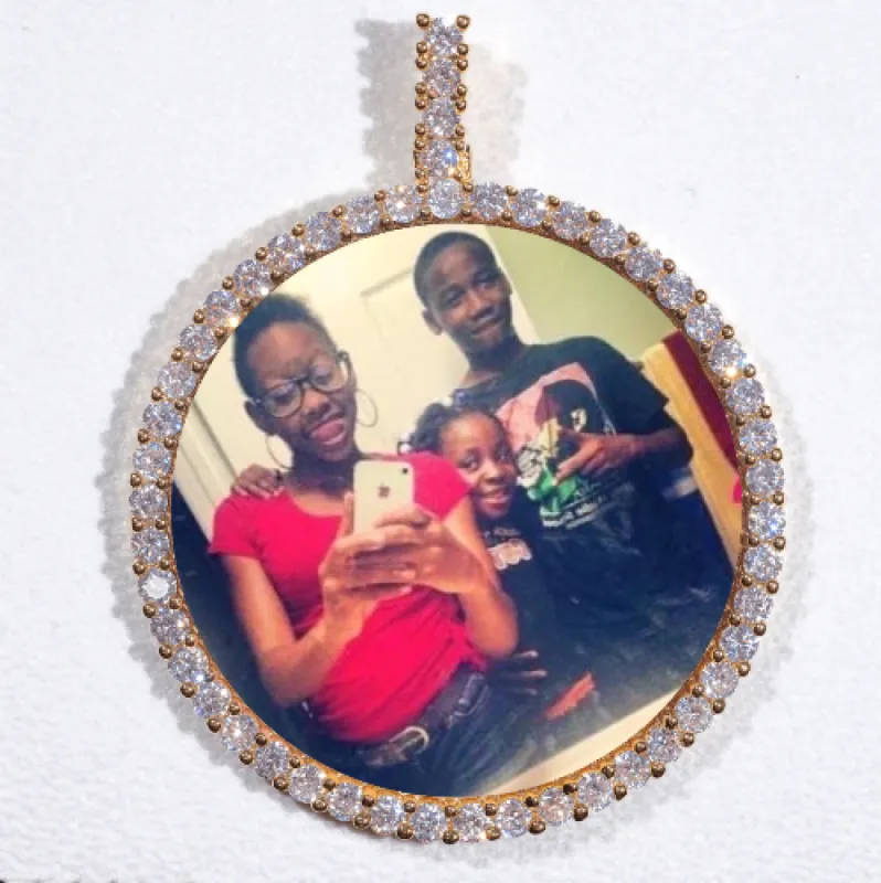 LARGE 3D CIRCLE CUSTOM PICTURE PENDANT sold by The GUU Shop