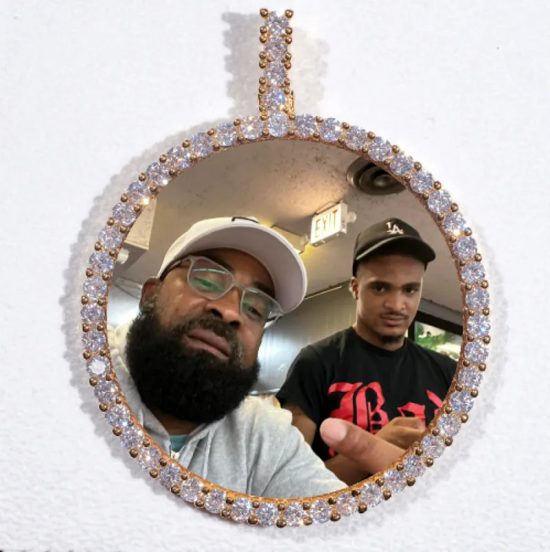 LARGE 3D CIRCLE CUSTOM PICTURE PENDANT sold by The GUU Shop