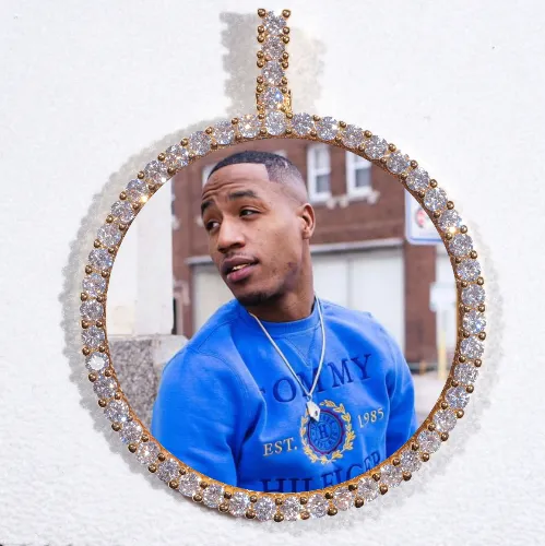 LARGE 3D CIRCLE CUSTOM PICTURE PENDANT sold by The GUU Shop