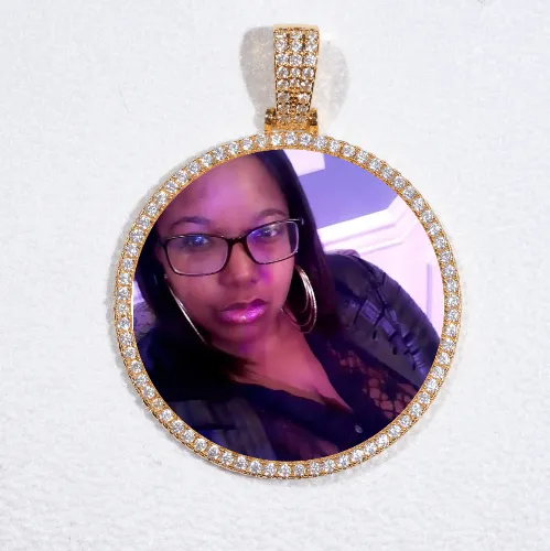 MEDIUM 3D CIRCLE CUSTOM PICTURE PENDANT sold by The GUU Shop