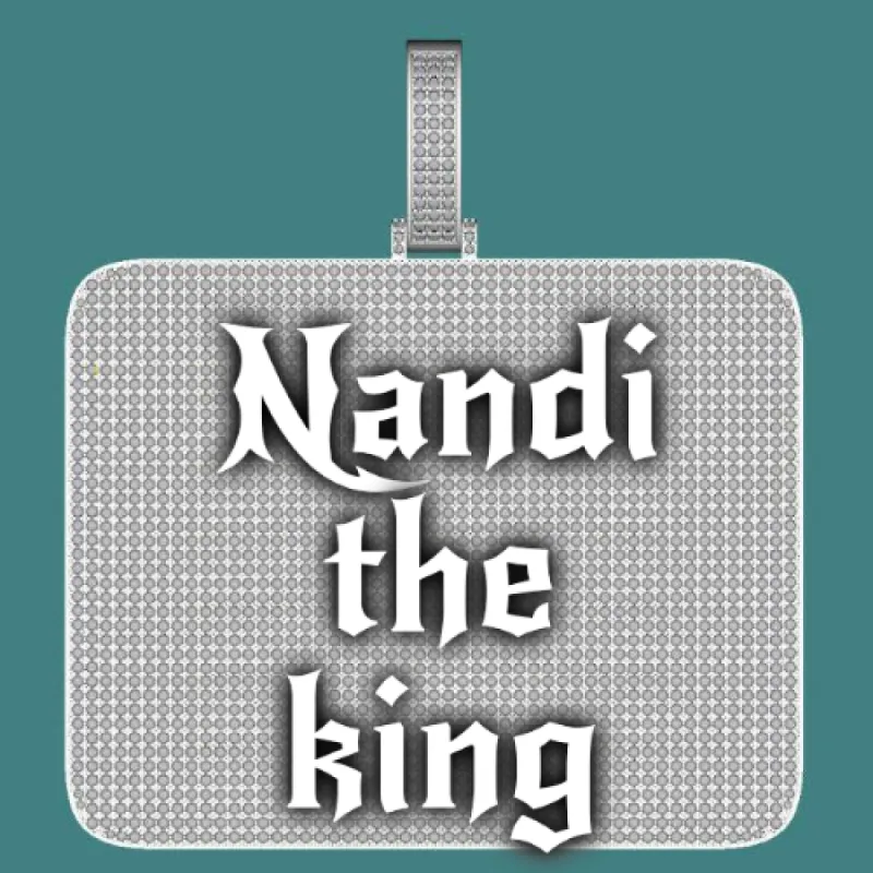 CUSTOM LETTER NECKLACE 3D BIG SQUARE sold by The GUU Shop