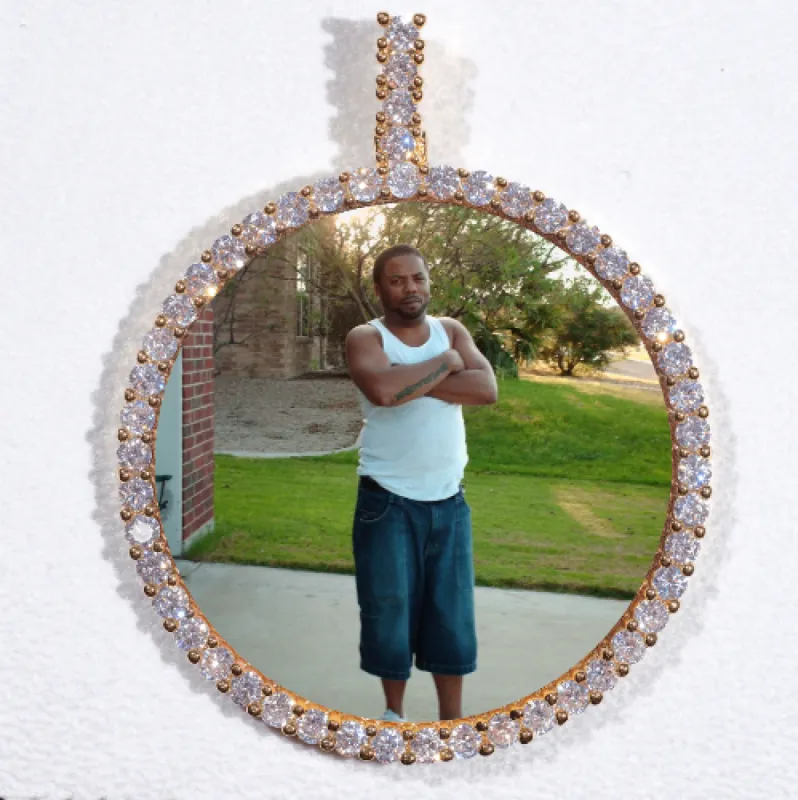 LARGE 3D CIRCLE CUSTOM PICTURE PENDANT sold by The GUU Shop