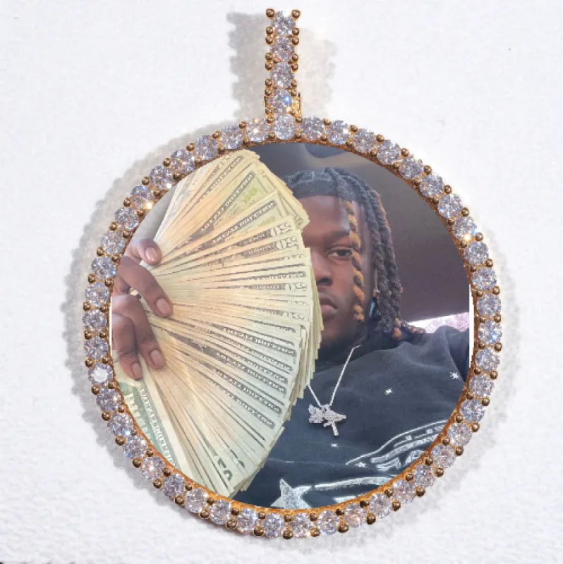 LARGE 3D CIRCLE CUSTOM PICTURE PENDANT sold by The GUU Shop