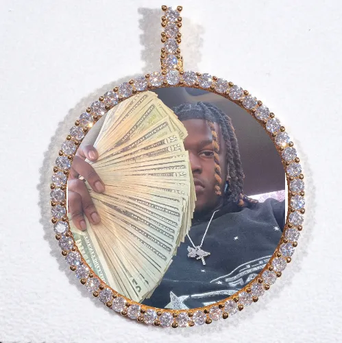 LARGE 3D CIRCLE CUSTOM PICTURE PENDANT sold by The GUU Shop