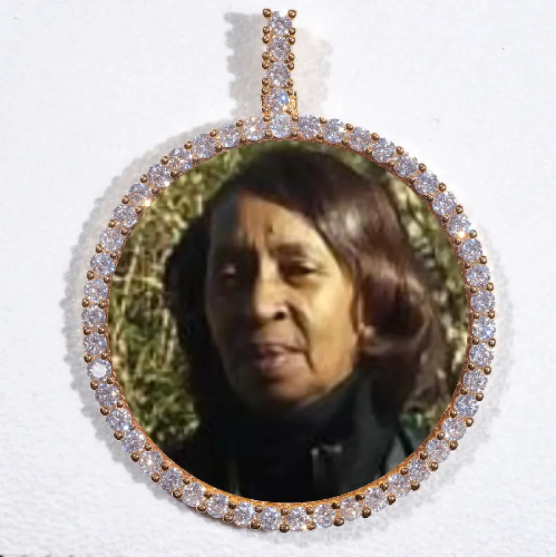 LARGE 3D CIRCLE CUSTOM PICTURE PENDANT sold by The GUU Shop