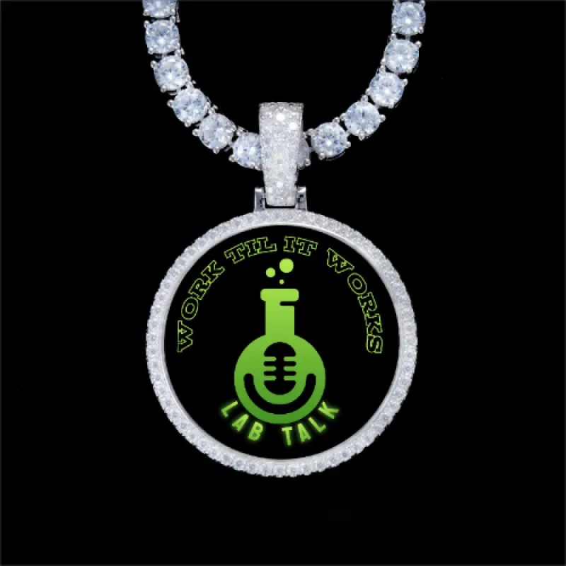 925S & VVS Moissanite 3D Circle Custom Picture Pendant sold by The GUU Shop