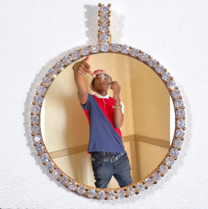 LARGE 3D CIRCLE CUSTOM PICTURE PENDANT sold by The GUU Shop