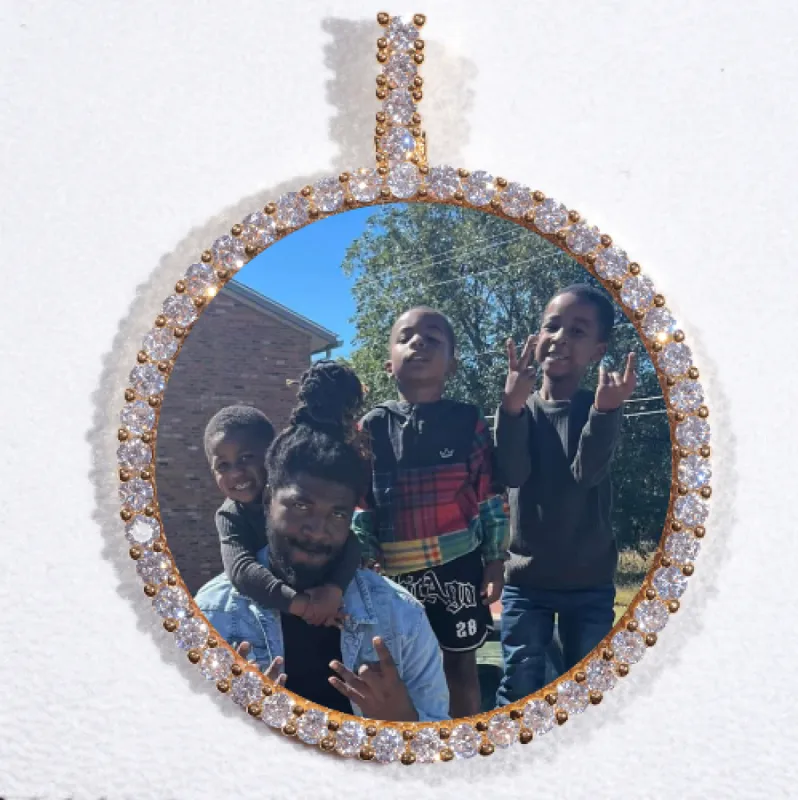 LARGE 3D CIRCLE CUSTOM PICTURE PENDANT sold by The GUU Shop