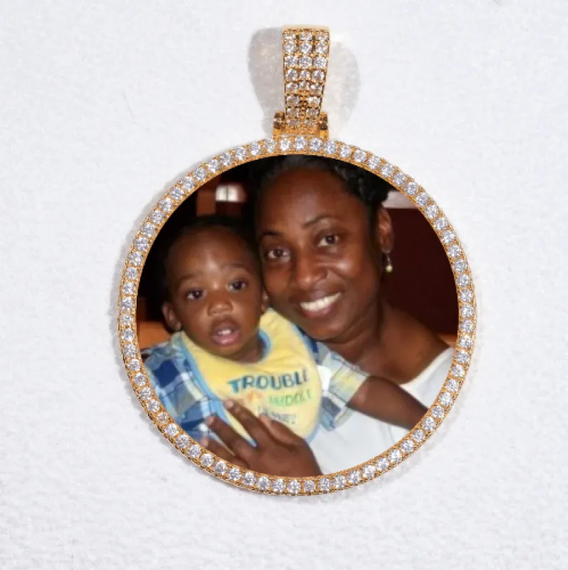 MEDIUM 3D CIRCLE CUSTOM PICTURE PENDANT sold by The GUU Shop