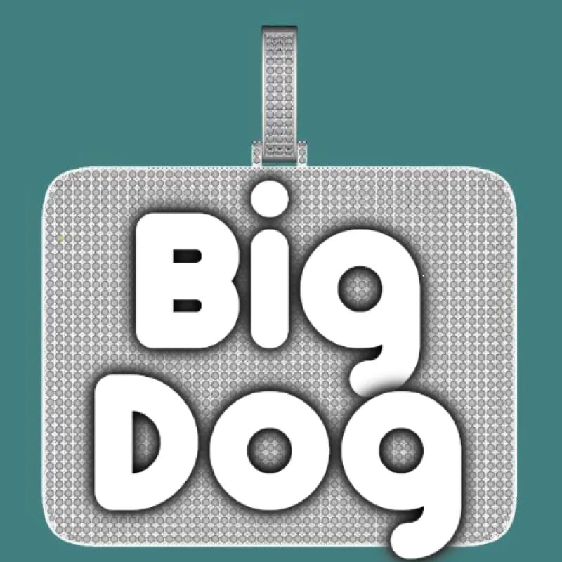 CUSTOM LETTER NECKLACE 3D BIG SQUARE sold by The GUU Shop