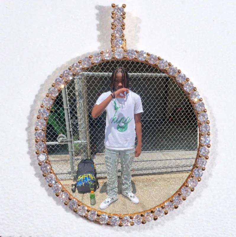 LARGE 3D CIRCLE CUSTOM PICTURE PENDANT sold by The GUU Shop
