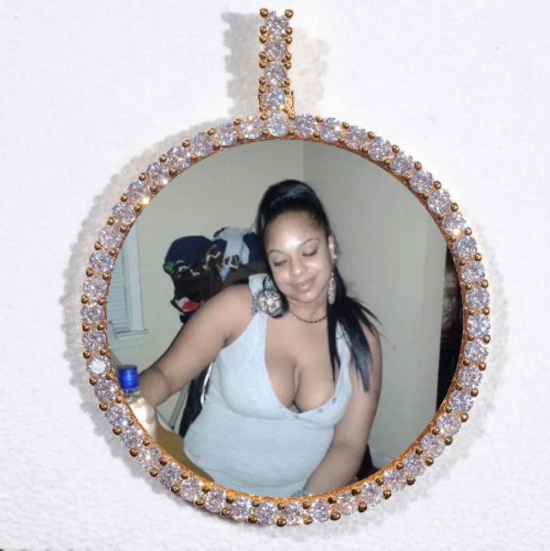 LARGE 3D CIRCLE CUSTOM PICTURE PENDANT sold by The GUU Shop