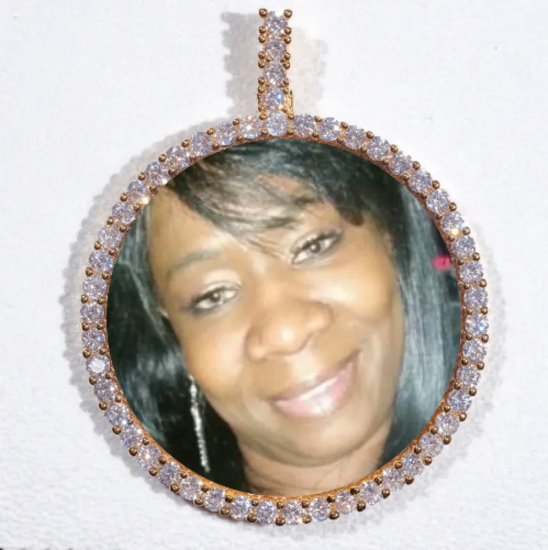 LARGE 3D CIRCLE CUSTOM PICTURE PENDANT sold by The GUU Shop