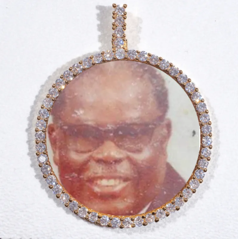 LARGE 3D CIRCLE CUSTOM PICTURE PENDANT sold by The GUU Shop