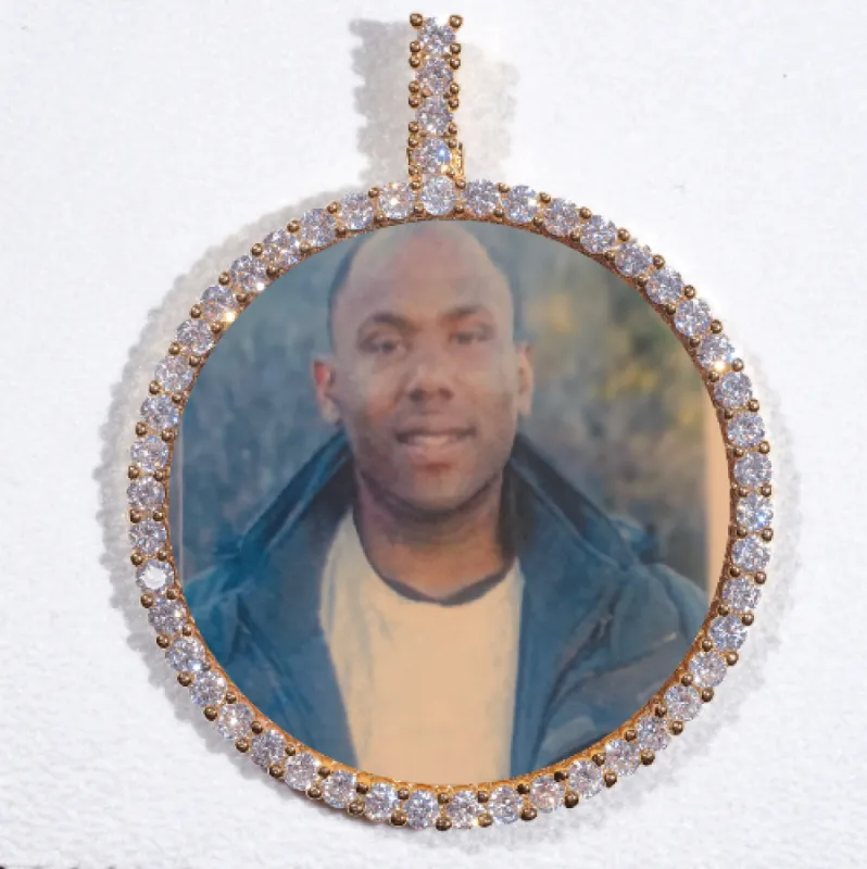 LARGE 3D CIRCLE CUSTOM PICTURE PENDANT sold by The GUU Shop