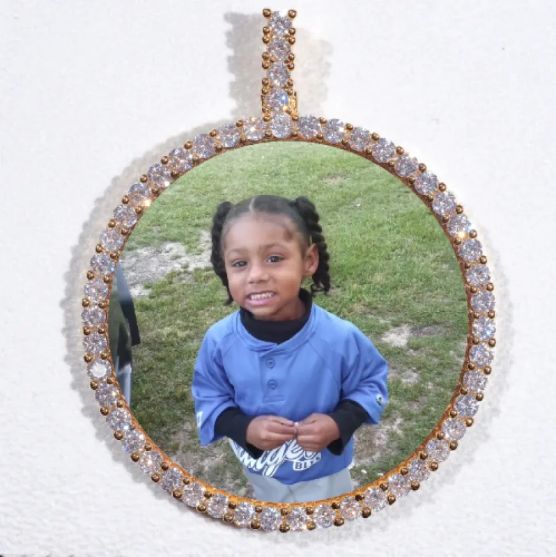 LARGE 3D CIRCLE CUSTOM PICTURE PENDANT sold by The GUU Shop