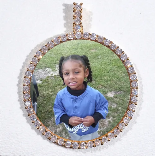 LARGE 3D CIRCLE CUSTOM PICTURE PENDANT sold by The GUU Shop