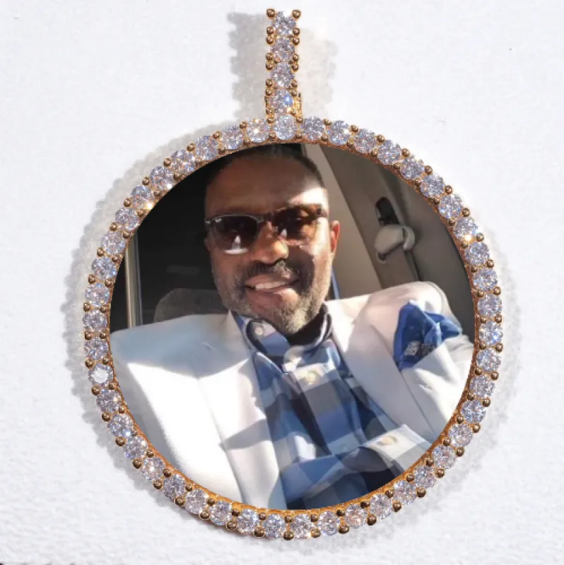 LARGE 3D CIRCLE CUSTOM PICTURE PENDANT sold by The GUU Shop