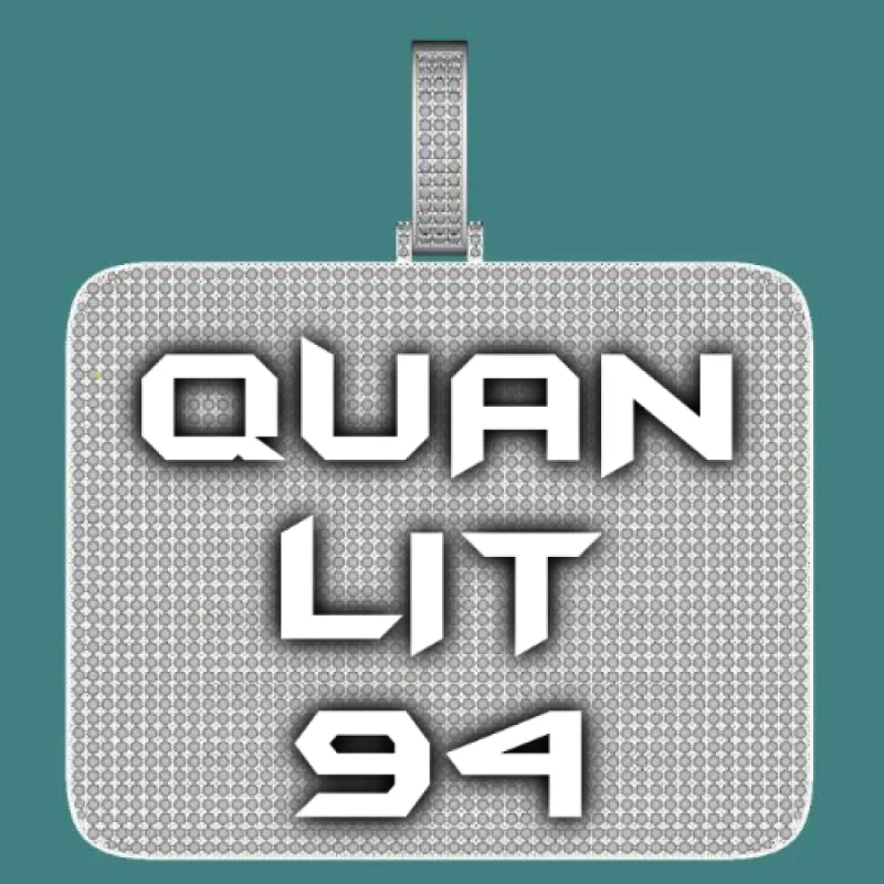 CUSTOM LETTER NECKLACE 3D BIG SQUARE sold by The GUU Shop