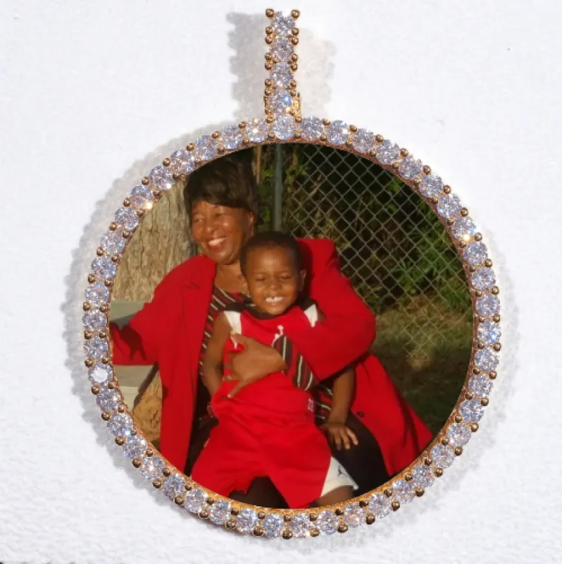 LARGE 3D CIRCLE CUSTOM PICTURE PENDANT sold by The GUU Shop