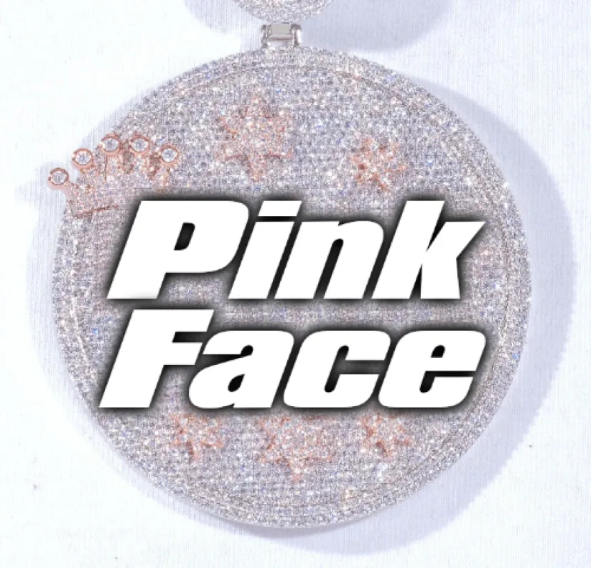 CUSTOM LETTER NECKLACE 3D BIG CROWN DISC sold by The GUU Shop