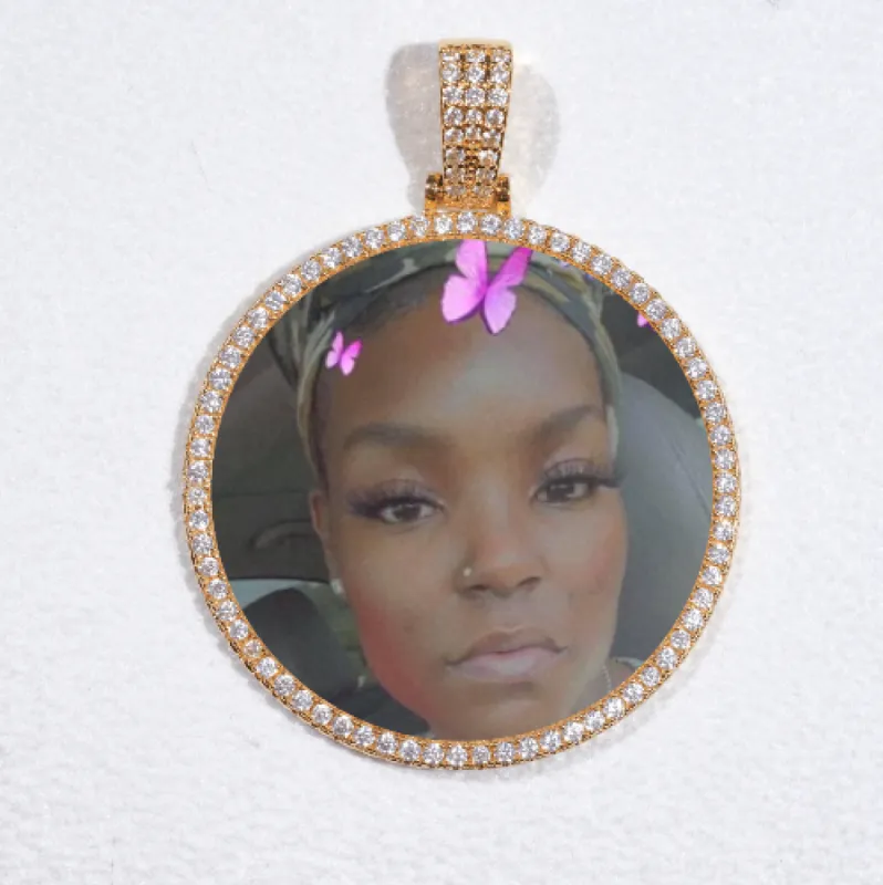 MEDIUM 3D CIRCLE CUSTOM PICTURE PENDANT sold by The GUU Shop