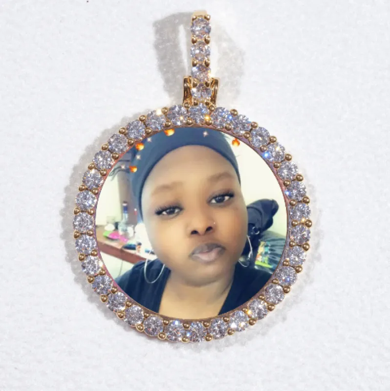 3D CIRCLE CUSTOM PICTURE PENDANT SMALL SIZE sold by The GUU Shop