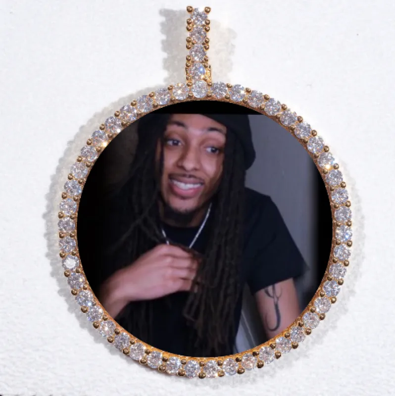 LARGE 3D CIRCLE CUSTOM PICTURE PENDANT sold by The GUU Shop