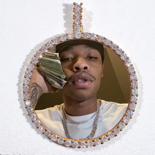 LARGE 3D CIRCLE CUSTOM PICTURE PENDANT sold by The GUU Shop