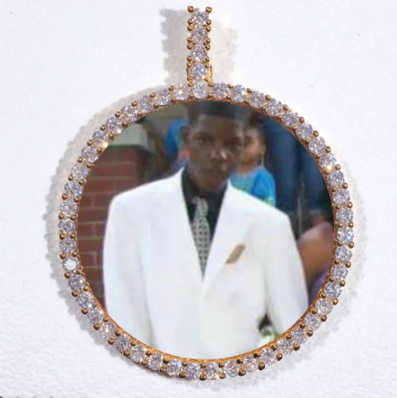 LARGE 3D CIRCLE CUSTOM PICTURE PENDANT sold by The GUU Shop