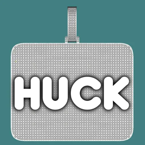 CUSTOM LETTER NECKLACE 3D BIG SQUARE sold by The GUU Shop