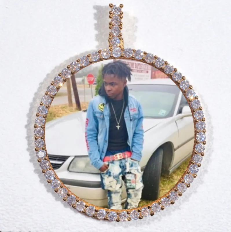 LARGE 3D CIRCLE CUSTOM PICTURE PENDANT sold by The GUU Shop