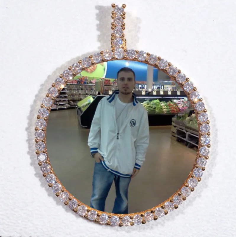 LARGE 3D CIRCLE CUSTOM PICTURE PENDANT sold by The GUU Shop