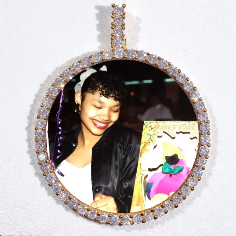 LARGE 3D CIRCLE CUSTOM PICTURE PENDANT sold by The GUU Shop