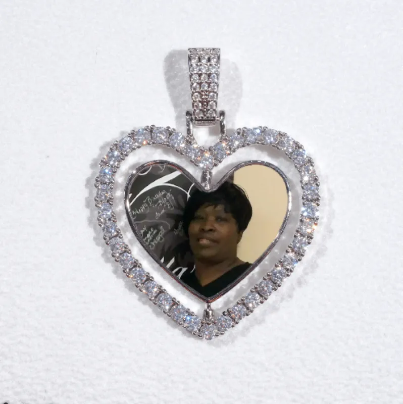 3D Spinning 2-Faced Heart Custom Picture Pendant sold by The GUU Shop