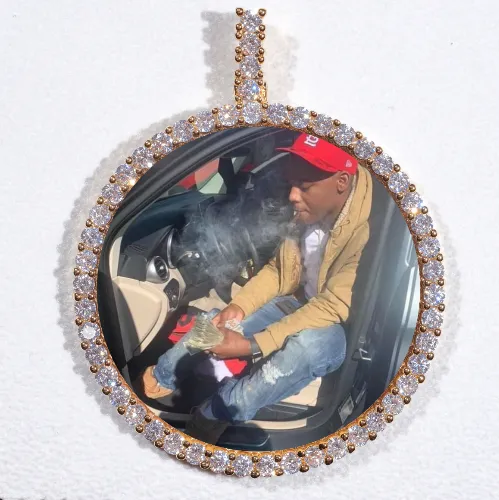 LARGE 3D CIRCLE CUSTOM PICTURE PENDANT sold by The GUU Shop