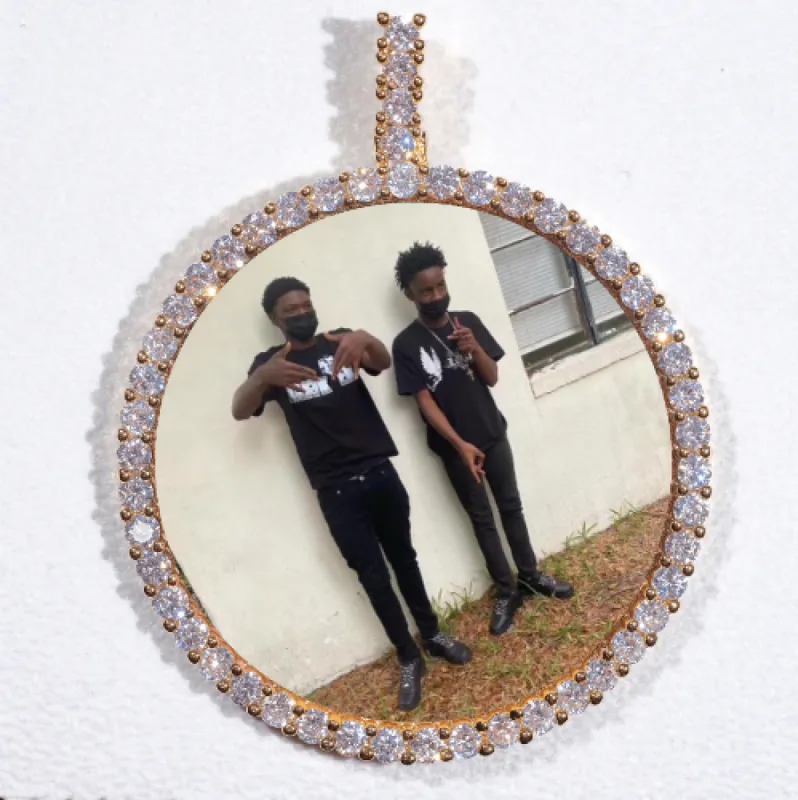 LARGE 3D CIRCLE CUSTOM PICTURE PENDANT sold by The GUU Shop